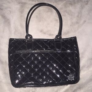 💗Black Fake Leather Makeup Bag💗
